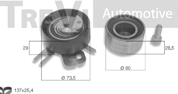 Kit de courroie crantée TREVI AUTOMOTIVE KD1070
