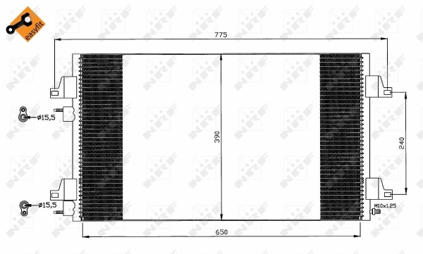 Condenseur, climatisation NRF 35760