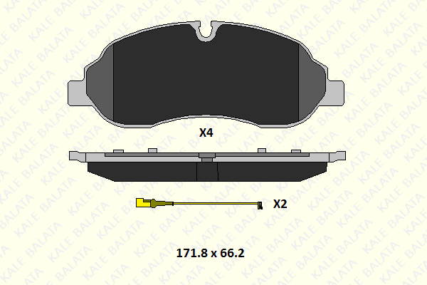 Kit de plaquettes de frein, frein à disque KALE 22034 177 14
