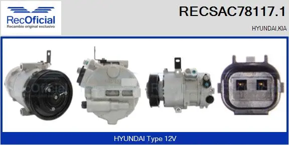 Compresseur, climatisation RECOFICIAL RECSAC78117.1