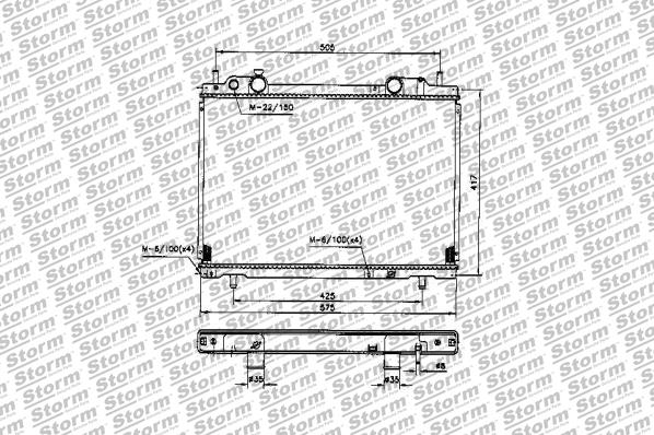 Radiateur, refroidissement du moteur STORM QUALITY PARTS 34510