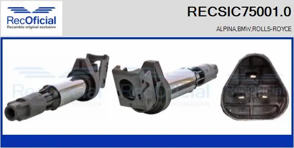 Bobine d'allumage RECOFICIAL RECSIC75001.0