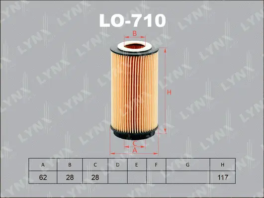 Filtre à huile LYNXAUTO LO-710