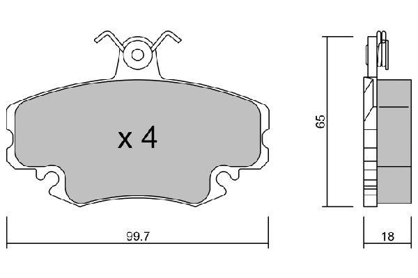 Kit de plaquettes de frein, frein à disque AISIN BPRE-1015