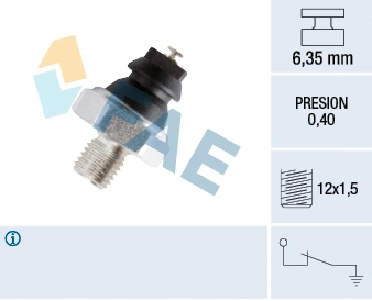Indicateur de pression d'huile FAE 12200