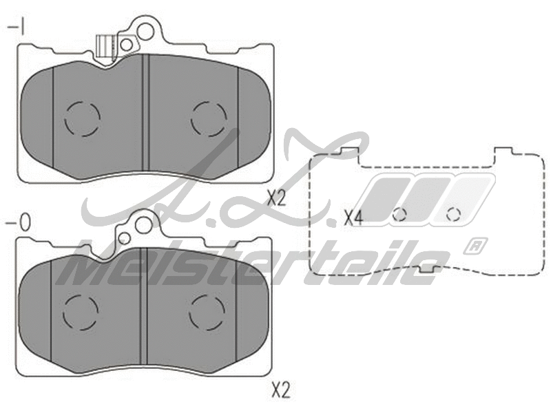 Kit de plaquettes de frein, frein à disque A.Z. Meisterteile AZMT-44-022-1684