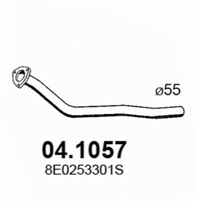 Tuyau d'échappement ASSO 04.1057