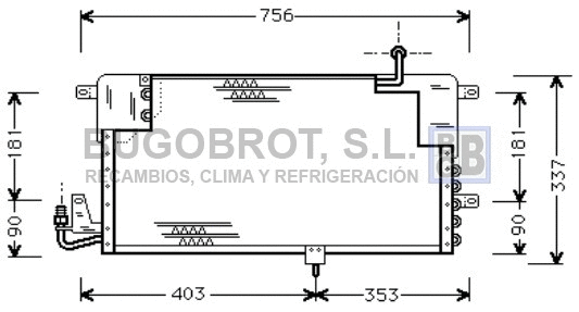 Condenseur, climatisation BUGOBROT 62-VW5141