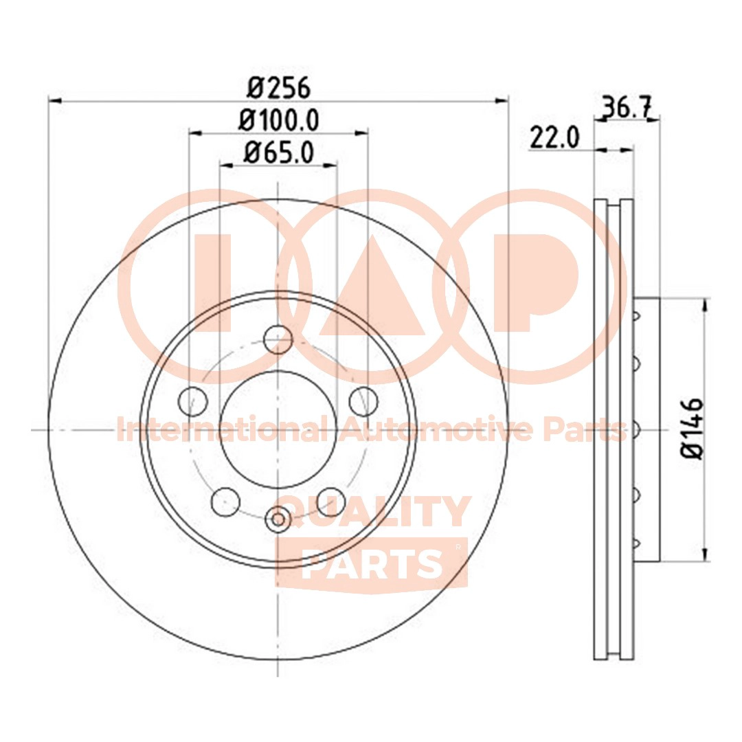 Disque de frein IAP QUALITY PARTS 709-50040