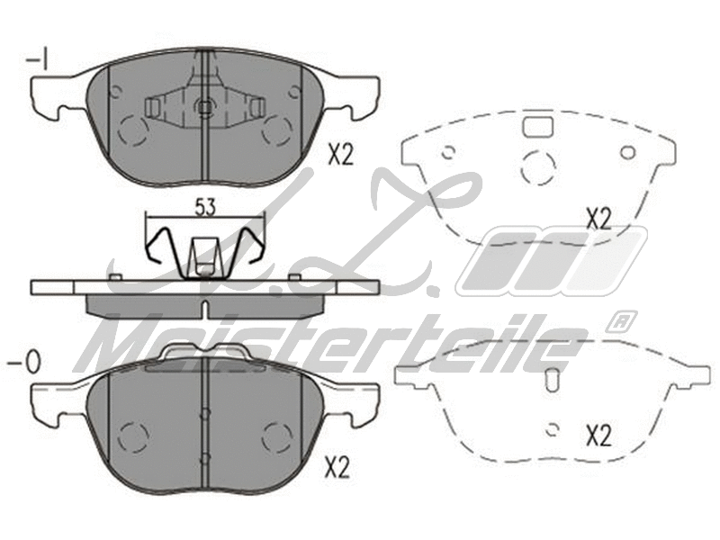 Kit de plaquettes de frein, frein à disque A.Z. Meisterteile AZMT-44-022-2067