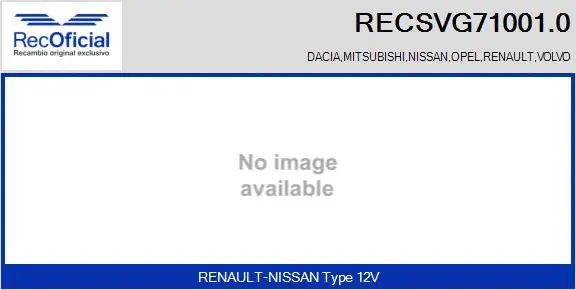 Vanne EGR RECOFICIAL RECSVG71001.0