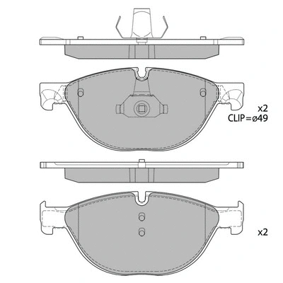 Kit de plaquettes de frein, frein à disque HAGEN GP2212