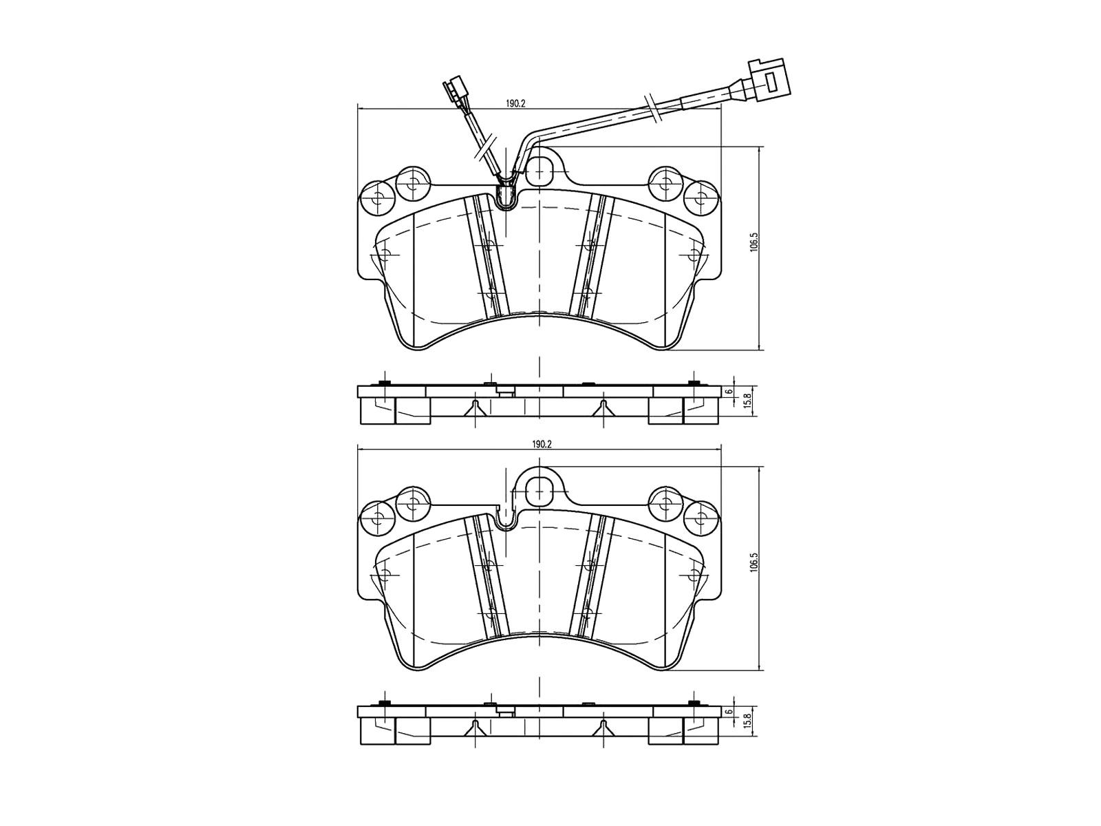Kit de plaquettes de frein, frein à disque A.Z. Meisterteile AZMT-44-022-1173