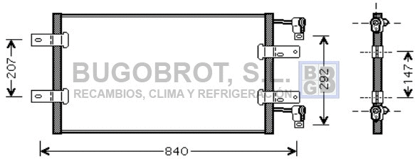 Condenseur, climatisation BUGOBROT 62-RT5314