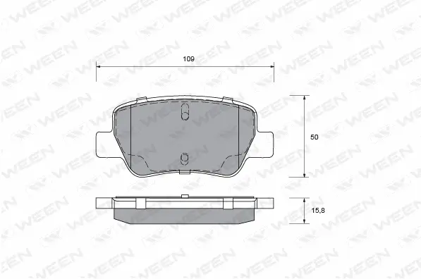 Kit de plaquettes de frein, frein à disque WEEN 151-0009