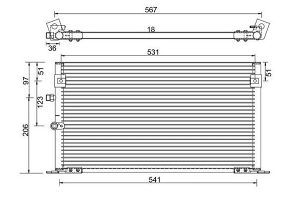 Condenseur, climatisation MAGNETI MARELLI 359003221550