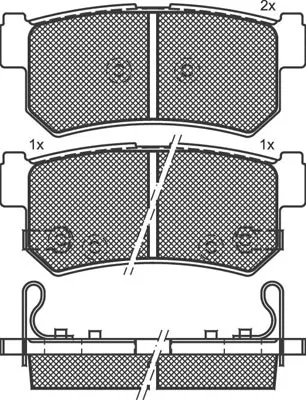 Kit de plaquettes de frein, frein à disque Technika 02171