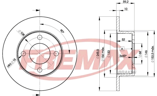 Disque de frein FREMAX BD-4010