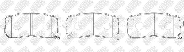 Kit de plaquettes de frein, frein à disque NiBK PN0457