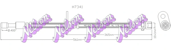 Flexible de frein KAWE H7341