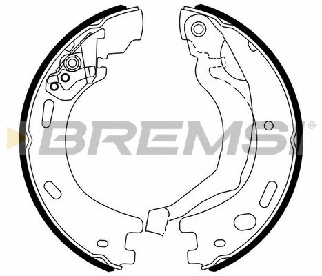 Jeu de mâchoires de frein, frein de stationnement BREMSI GF0440