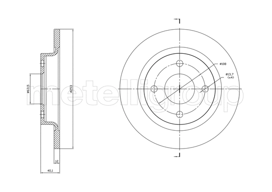 Disque de frein CIFAM 800-1846C
