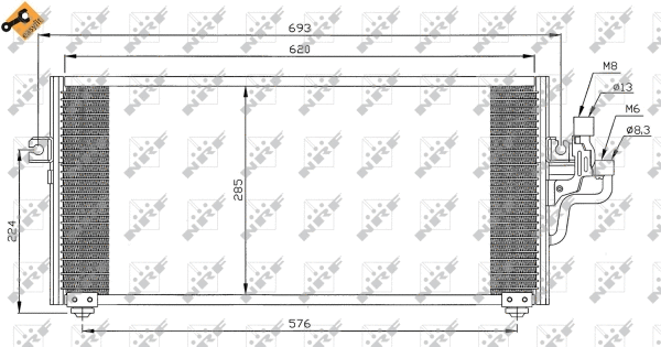 Condenseur, climatisation NRF 35268