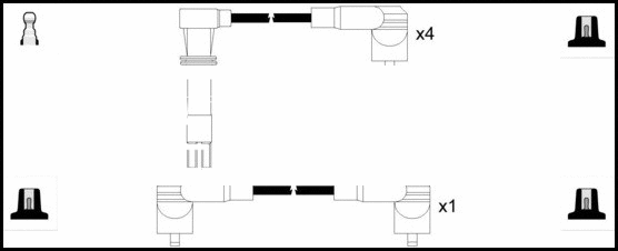 Kit de câbles d'allumage LEMARK HOES698