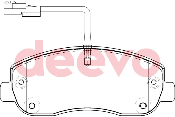 Kit de plaquettes de frein, frein à disque DEEVO BP64140
