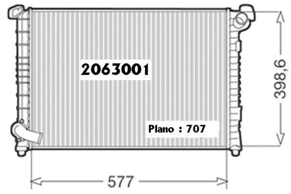Radiateur, refroidissement du moteur ORDONEZ 2063001