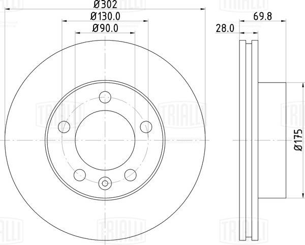 Disque de frein TRIALLI DF 266010