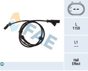 Capteur, vitesse de roue FAE 78285