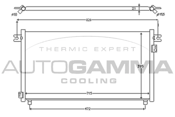 Condenseur, climatisation AUTOGAMMA 102724