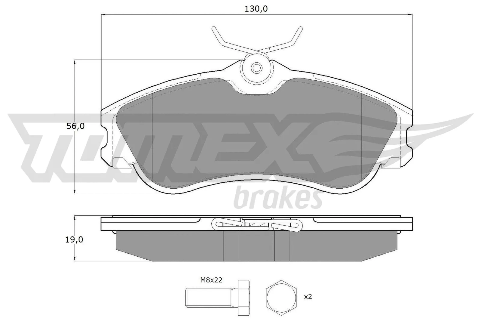 Kit de plaquettes de frein, frein à disque TOMEX Brakes TX 11-121