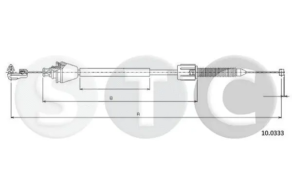 Câble d'accélération STC T483190