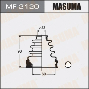 Jeu de joints-soufflets, arbre de commande MASUMA MF-2120