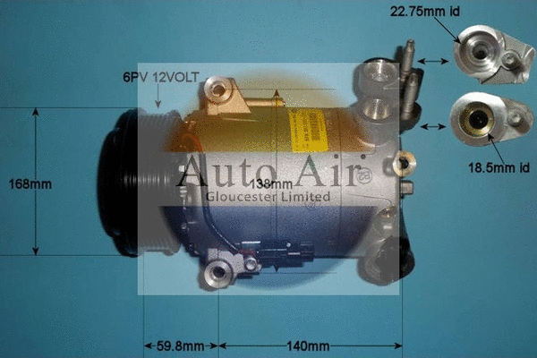 Compresseur, climatisation AUTO AIR GLOUCESTER 14-1055