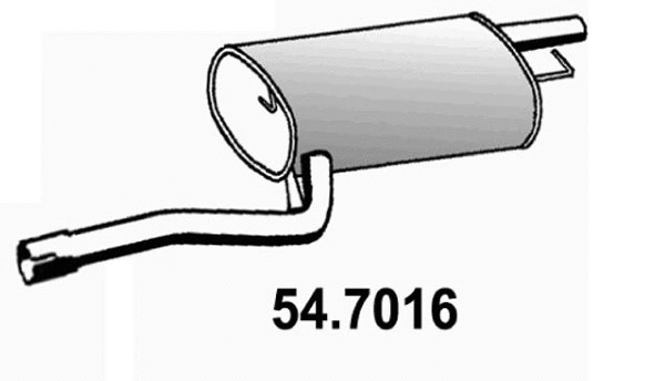 Silencieux arrière ASSO 54.7016