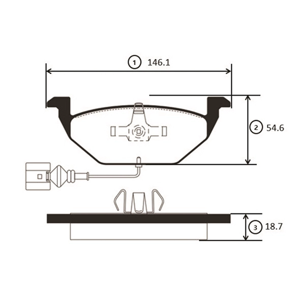 Kit de plaquettes de frein, frein à disque CTR GK1229