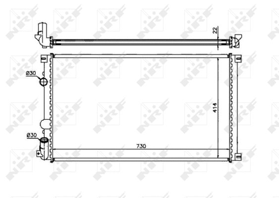 Radiateur, refroidissement du moteur NRF 58321