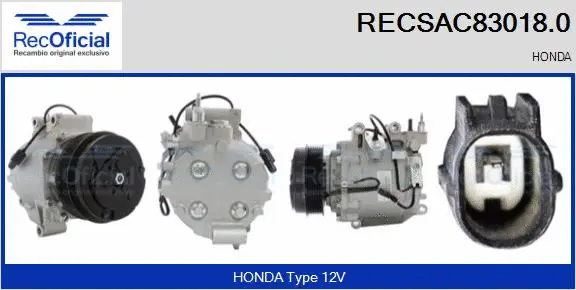 Compresseur, climatisation RECOFICIAL RECSAC83018.0