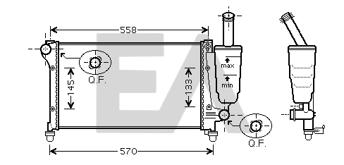 Radiateur, refroidissement du moteur EACLIMA 31R25001