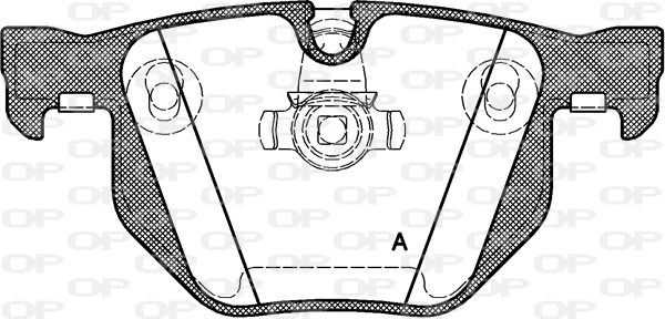 Kit de plaquettes de frein, frein à disque OPEN PARTS BPA0381.60