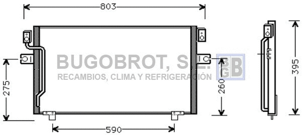 Condenseur, climatisation BUGOBROT 62-DN5186