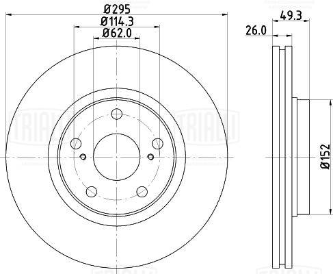 Disque de frein TRIALLI DF 270106
