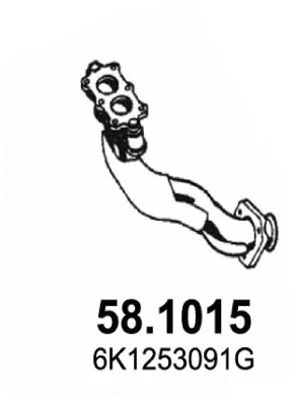 Tuyau d'échappement ASSO 58.1015