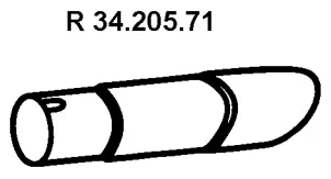 Tuyau d'échappement EBERSPÄCHER 34.205.71