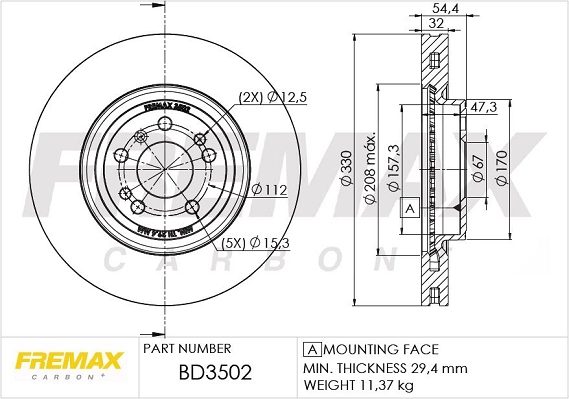 Disque de frein FREMAX BD-3502