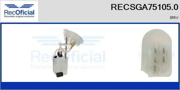unité d'alimentation de carburant RECOFICIAL RECSGA75105.0