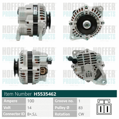 Alternateur HOFFER H5535462